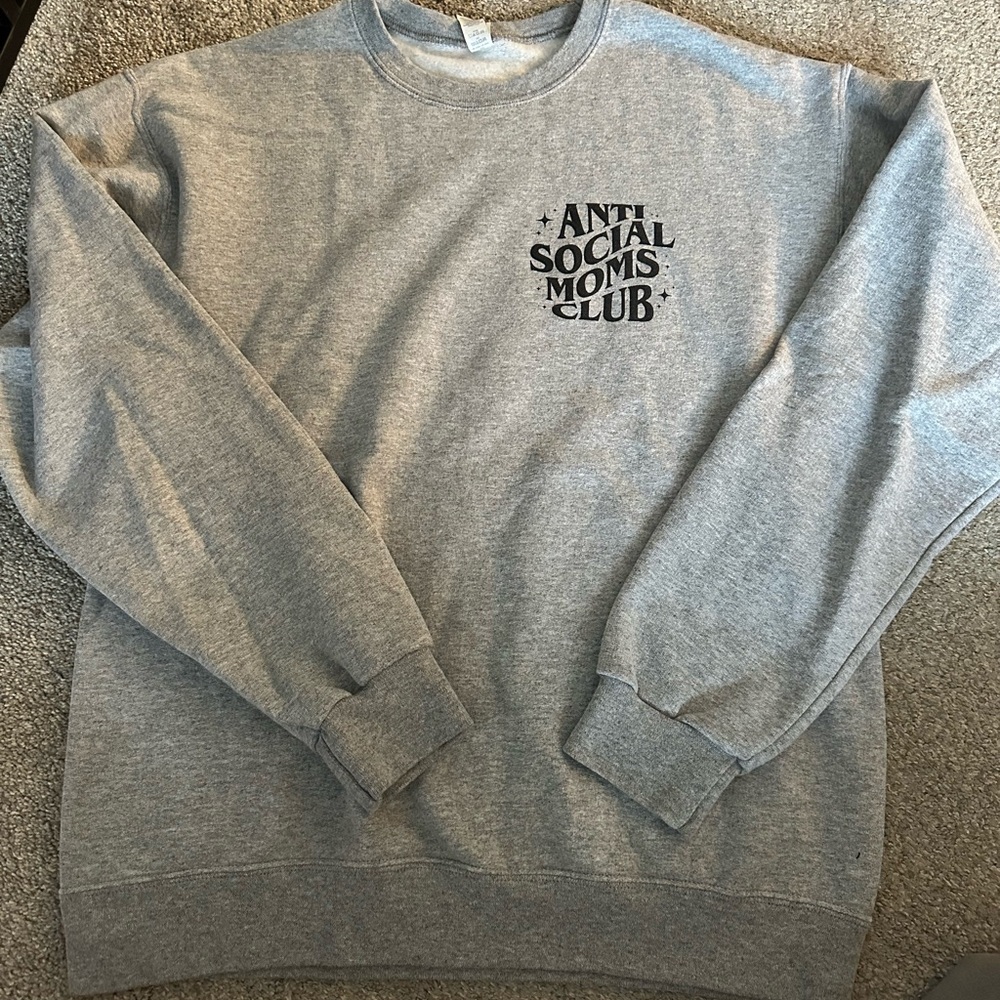 Jerzees Gray Crew Neck Sweatshirt